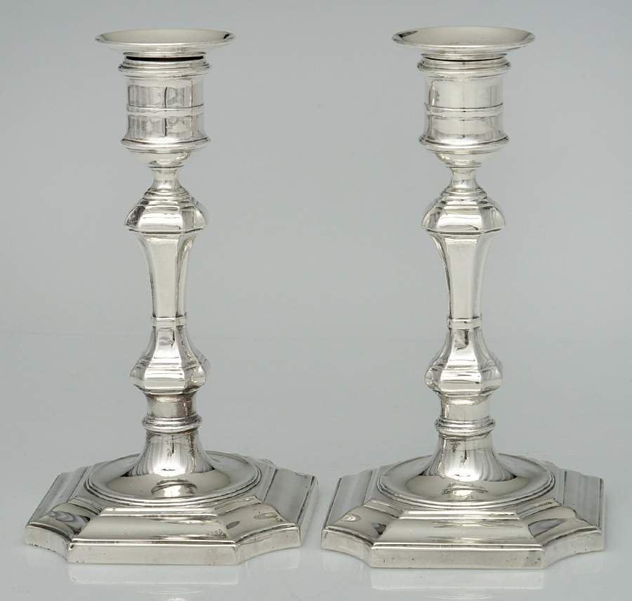 Sterling Hollowware Pair of 6" Weighted Candlesticks by Goldsmiths & Silversmiths Co. Ltd.-1