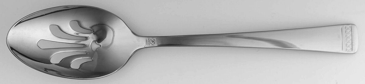 Latham (Stainless) Pierced Tablespoon (Serving Spoon) by Gorham Silver-1