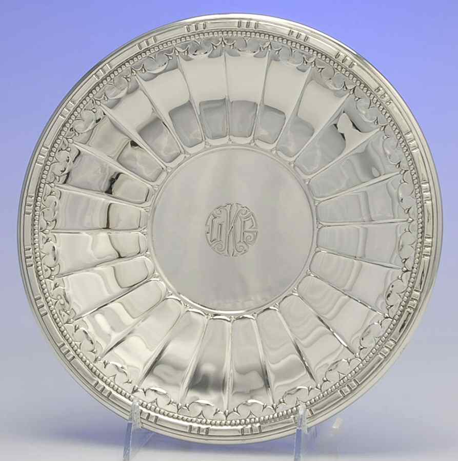 1702 (Sterling, Hollwware) 10" Sandwich Plate by Gorham Silver-1