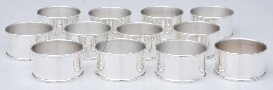 13572 (Sterling, Hollowware) Napkin Ring - Set of 12 by Gorham Silver-1