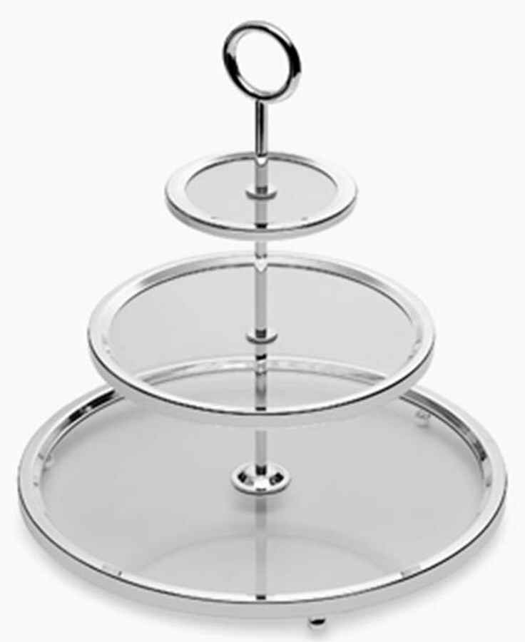 Silver Classics (Silverplate, Hollowware) 3 Tier Serving Tray by Godinger-1