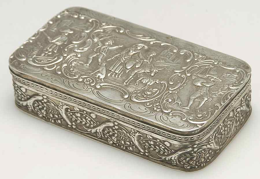 GME1 (Sterling, Hollowware) Box with Hinged Lid by Gustav Memmert-1