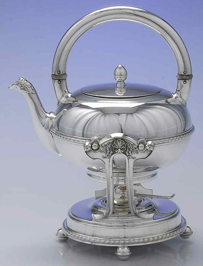 0690 (Silverplate, Hollowware) Kettle, Stand & Burner by Gorham Silver-1