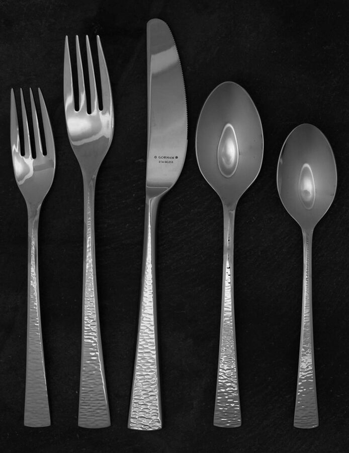 Biscayne (Stainless) 5 Piece Place Setting by Gorham Silver-1