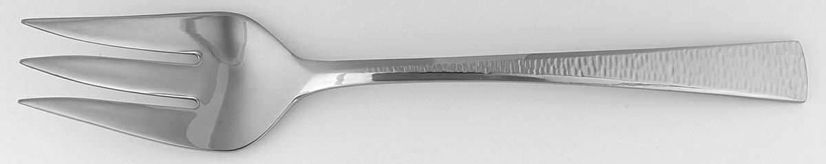 Biscayne (Stainless) Medium Solid Cold Meat Serving Fork by Gorham Silver-1