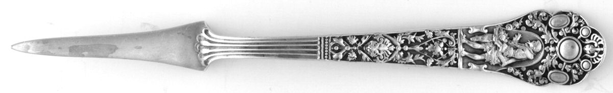 Medici-Old (Sterling, 1880, Monograms) Solid Nut Pick by Gorham Silver-1