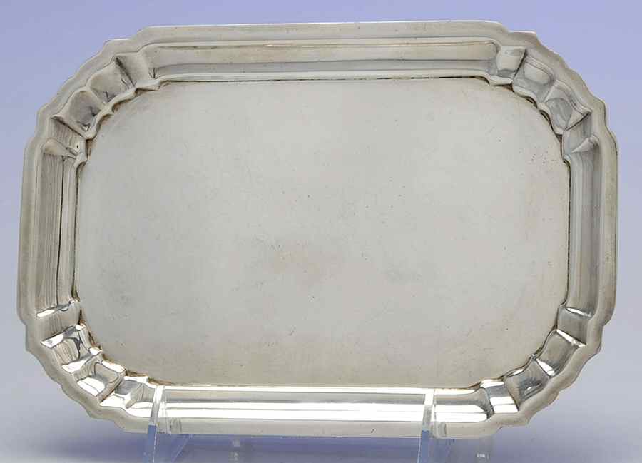 714 (Sterling, Hollowware) Sterling Card Tray by Gorham Silver-1