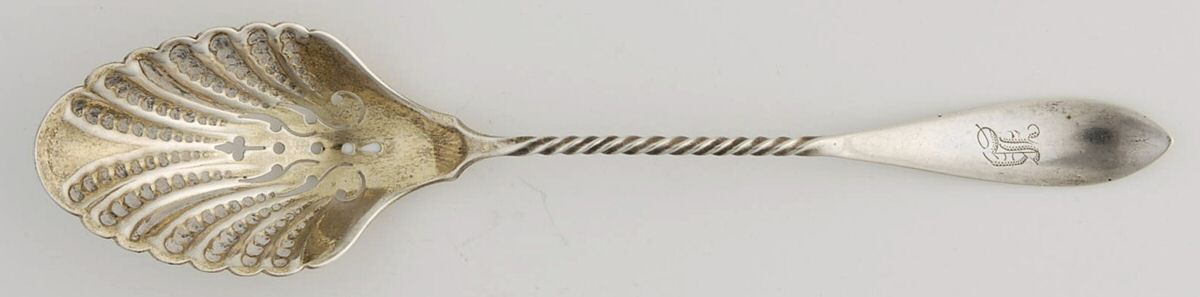 577 (Sterling) Pierced Bowl Short Handle Olive Spoon by Gorham Silver-1