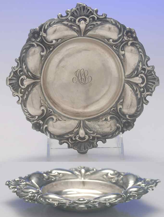 260 (Sterling, Hollowware) Wine Bottle Coaster by George W Shiebler-1