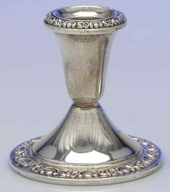 1121-1 (Sterling, Hollowware) 3" Weighted Candleholder by Gorham Silver-1