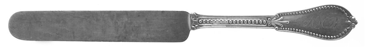 Beaded (Sterling, 1855, Monograms) Tea Knife Solid Piece by Gorham Silver-1