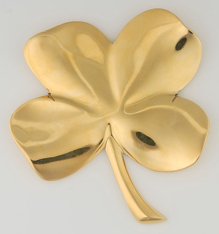 Gold Electroplate Hollowware Paperweight by Gerity-1