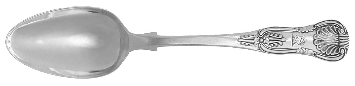 Kings (Sterling) Monogrammed Oval Dessert/Soup Spoon by George William Adams-1