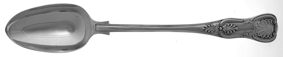 Kings (Sterling) Large Solid Dressing Spoon by George William Adams-1