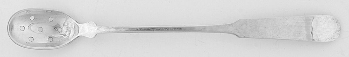 GUI2 (Sterling) Pierced Bowl Long Handle Olive Spoon by Guildcraft-1