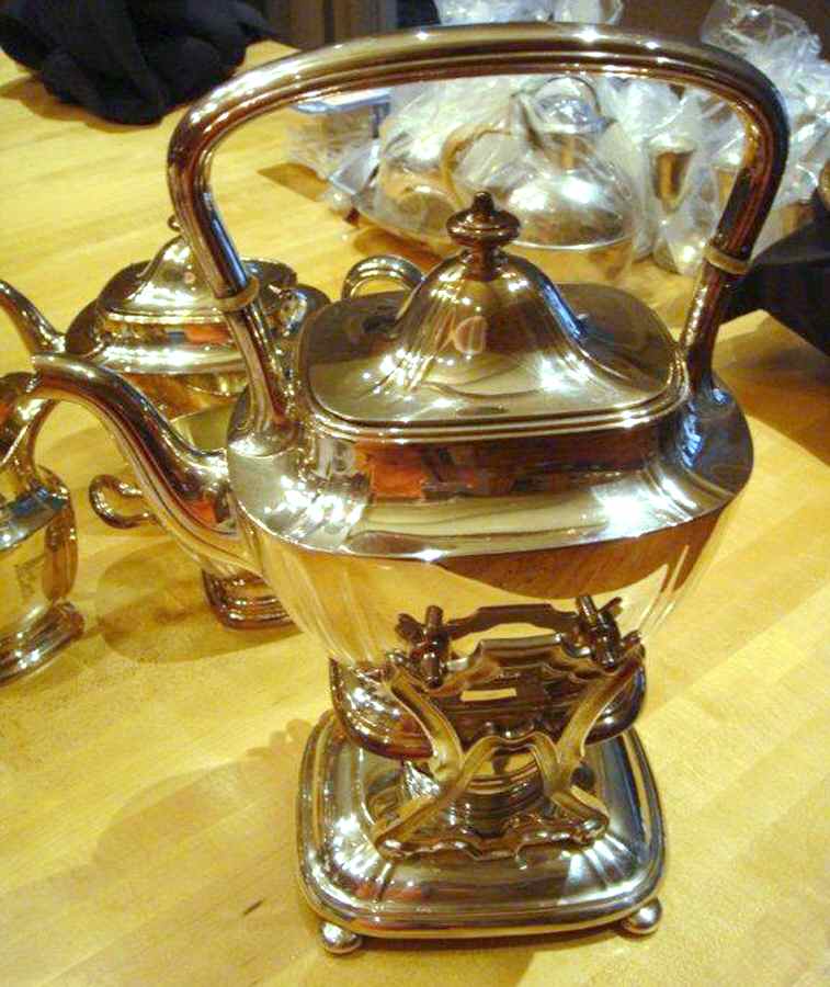 01022 (Silverplate, Hollowware) Kettle, Stand & Burner by Gorham Silver-1