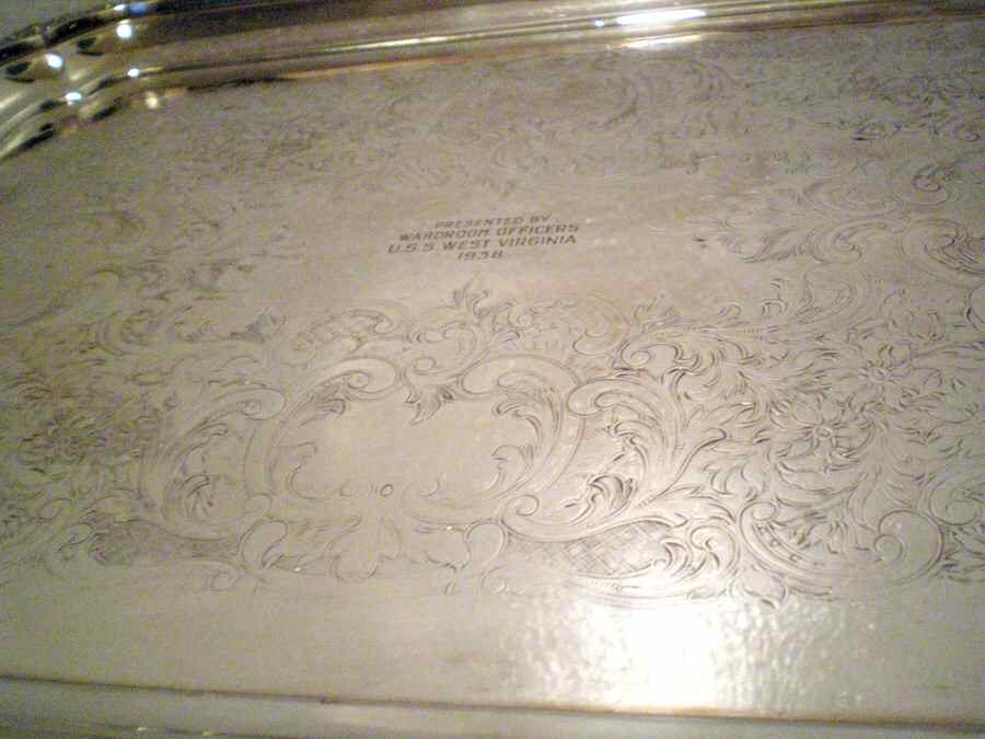 Y1015 (Silverplate, Hollowware) Large Silverplate Waiter Tray by Gorham Silver-1