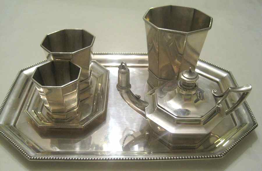 19 (Sterling, Hollowware) Small Sterling Cocktail Tray by Gorham Silver-1
