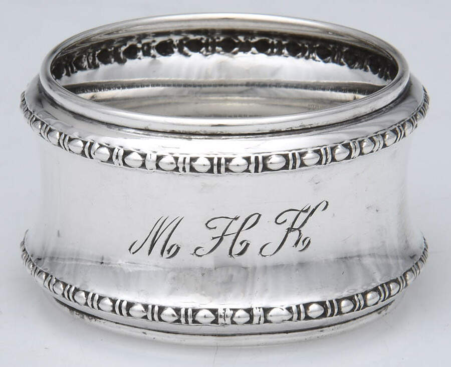 B1559 (Sterling, Hollowware) Monogram Napkin Ring by Gorham Silver-1