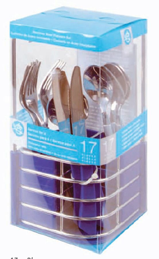 Clementon-Blue (Stainless, Plastic) Fork by Gibson-1