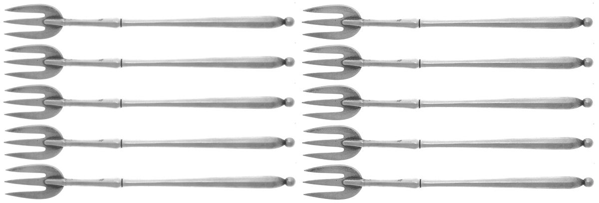GS124 (Silverplate) Cocktail/Seafood Fork - Set of 10 by Gorham Silver-1