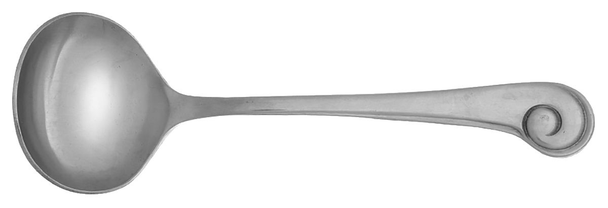 Sanibel Surf (Stainless, Satin) Solid Gravy Ladle by Ginkgo-1