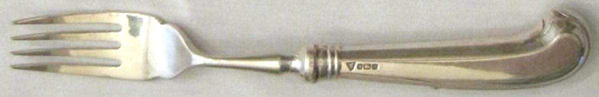 GTD7 (Sterling) Individual Hollow Pistol Fish Fork (Stainless) by Garrard & Co Ltd-1