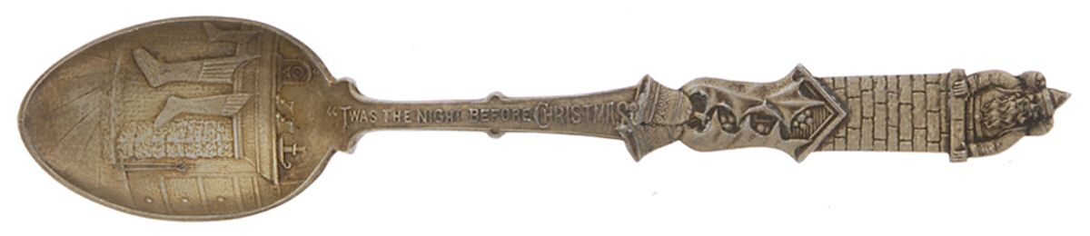 Holiday Souvenir Spoons (Sterling) Merry Christmas Demitasse Spoon by Gorham Silver-1