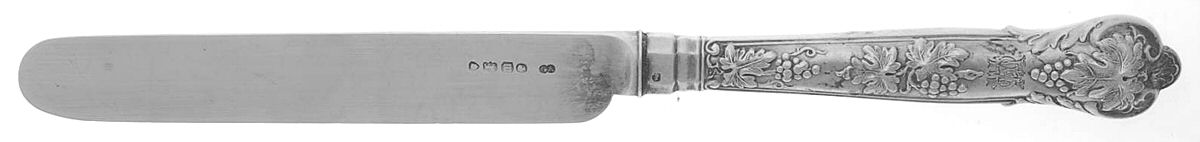 Bright Vine (Sterling) Hollow Handle Sterling Blade Tea Dessert Knife by George William Adams-1
