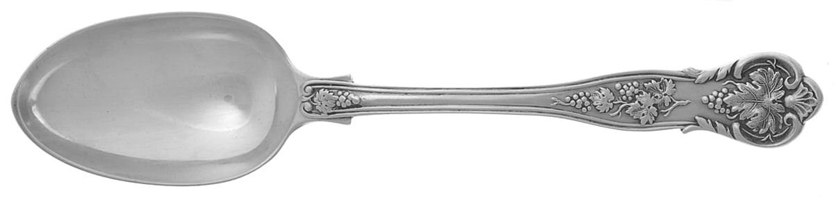 Bright Vine (Sterling) Monogrammed Oval Dessert/Soup Spoon by George William Adams-1