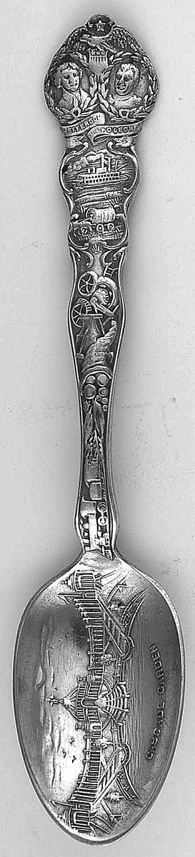 States & Cities Souvenir Spoons (Sterling) Missouri Demitasse Spoon by Gebelein Silversmith-1