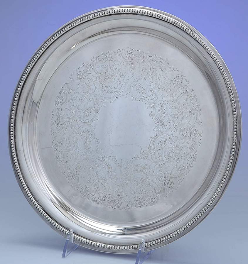 YC1246 (Silverplate, Hollowware) 12" Round Tray by Gorham Silver-1