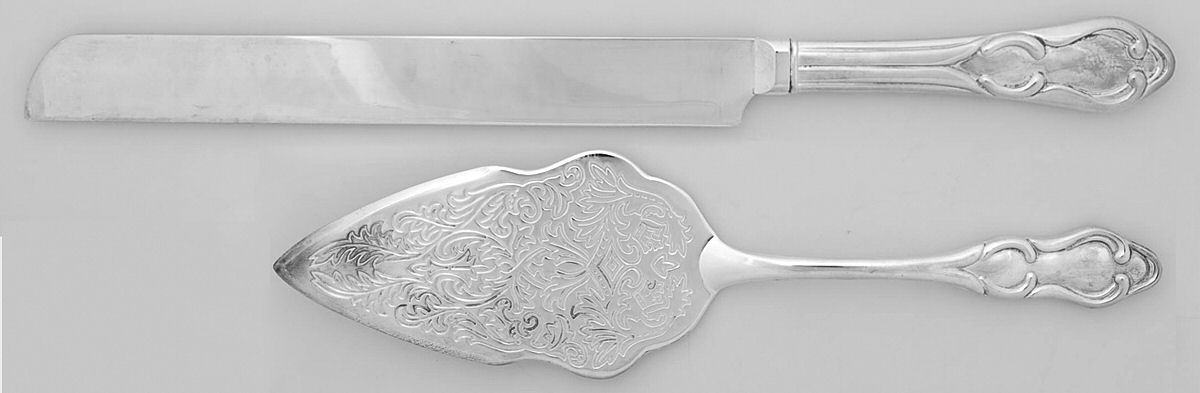 GOI25 (Silverplate) 2 Piece Cake Serving Set (PCS & WCK) by Godinger-1