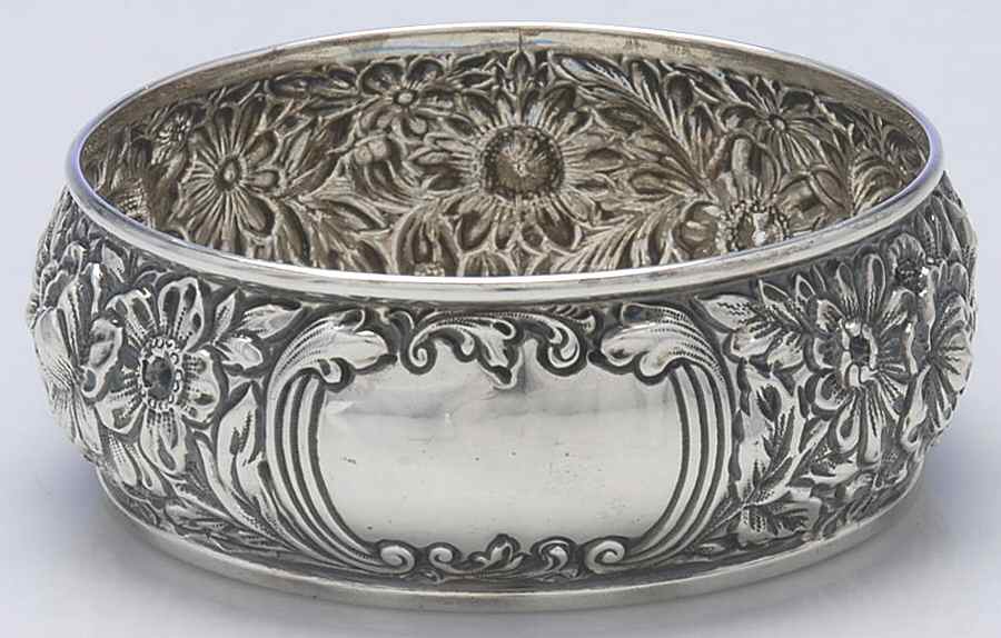 475 (Sterling, Hollowware) Crystal Wine Coaster with Sterling Lip by Gorham Silver-1