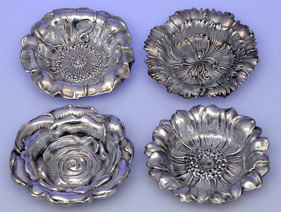 867 (Sterling, Hollowware) Nut Dish - Set of 4 by Gorham Silver-1