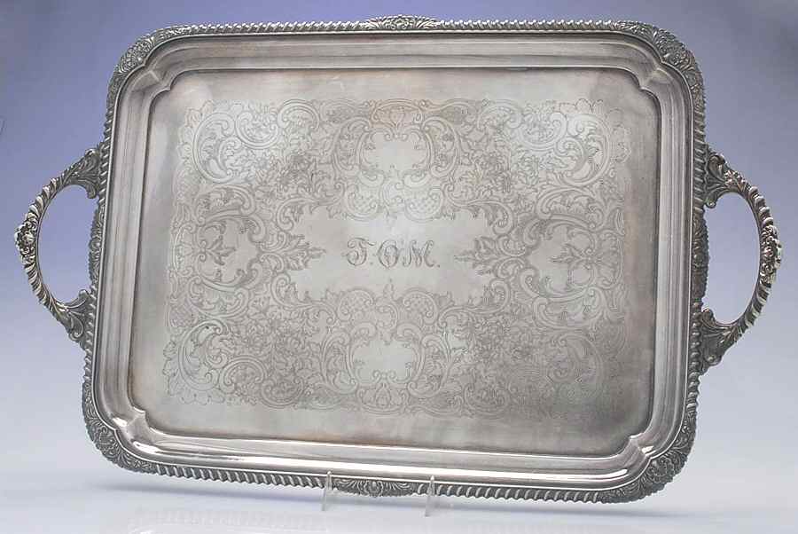 Y1016 (Silverplate, Hollowware) 23" Waiter Tray by Gorham Silver-1