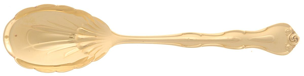 Rondo-Gold Vermeil (Sterling) Sugar Shell Spoon by Gorham Silver-1