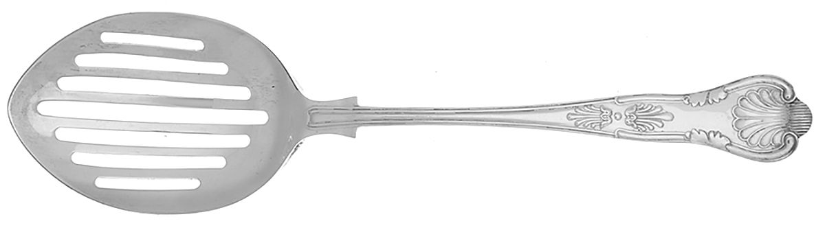 Kings (Silverplate) Pierced Tablespoon (Serving Spoon) by S.G. Silverplate (England)-1