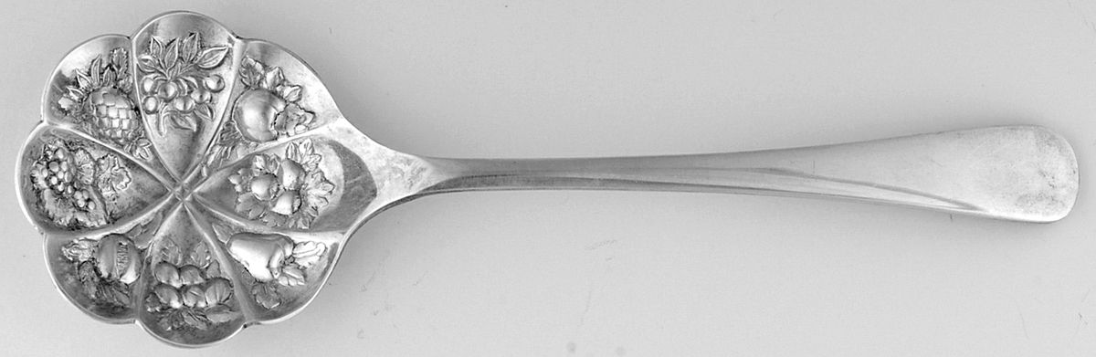 GVL3 (Silverplate) Solid Bon Bon Spoon by S.G. Silverplate (England)-1