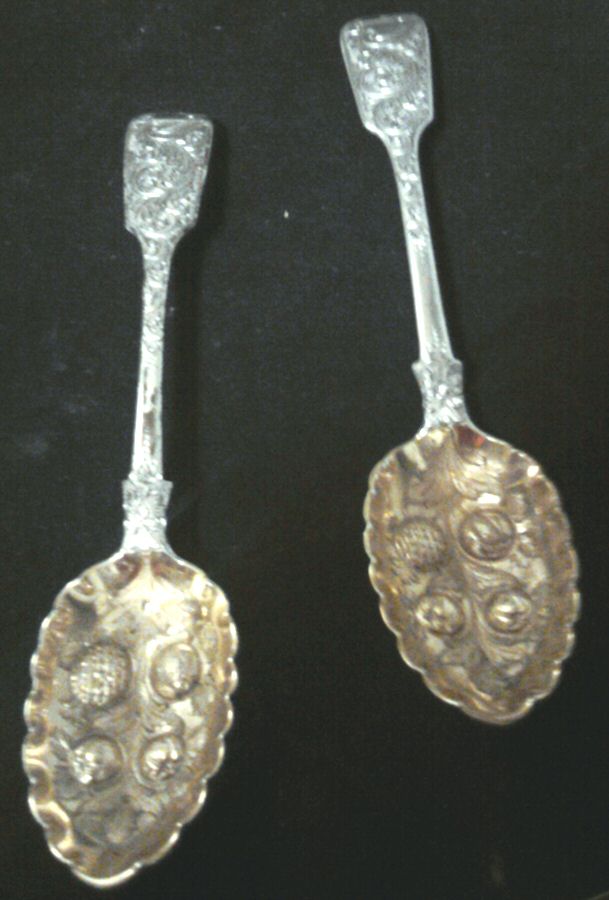 GWA11 (Sterling) Solid Smooth Berry/Casserole Spoon by George William Adams-1