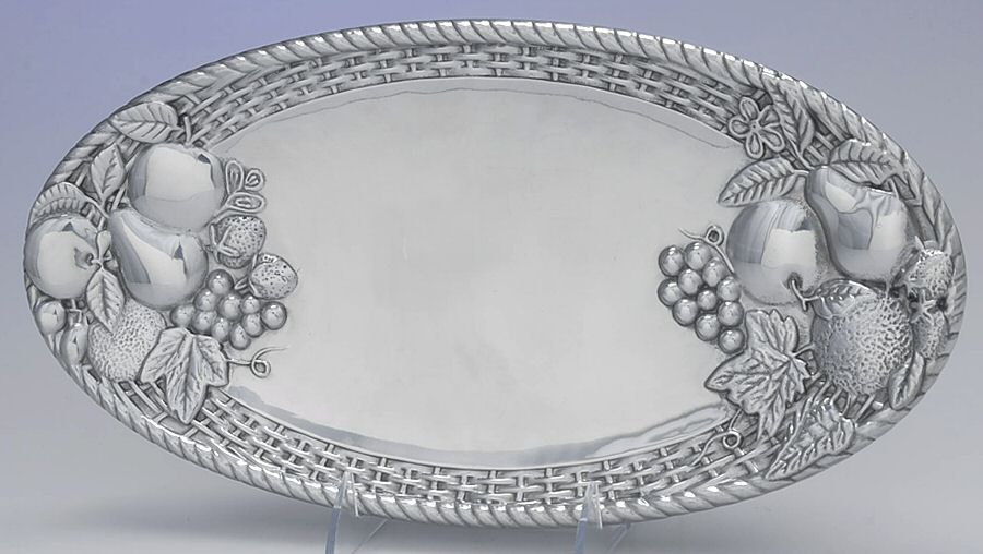 Country Terrace (Metal Hollowware) 14" Bread Tray by Gorham Silver-1