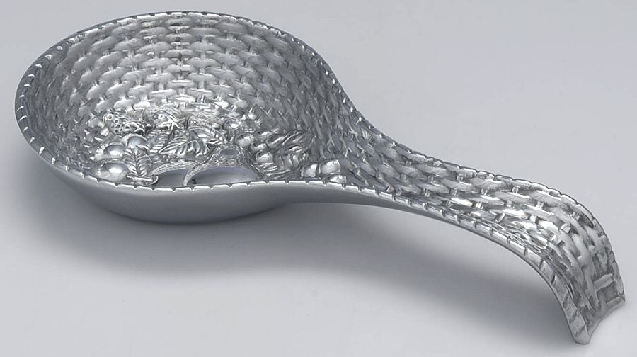 Country Terrace (Metal Hollowware) Spoon Rest (Holds 1 Spoon) by Gorham Silver-1