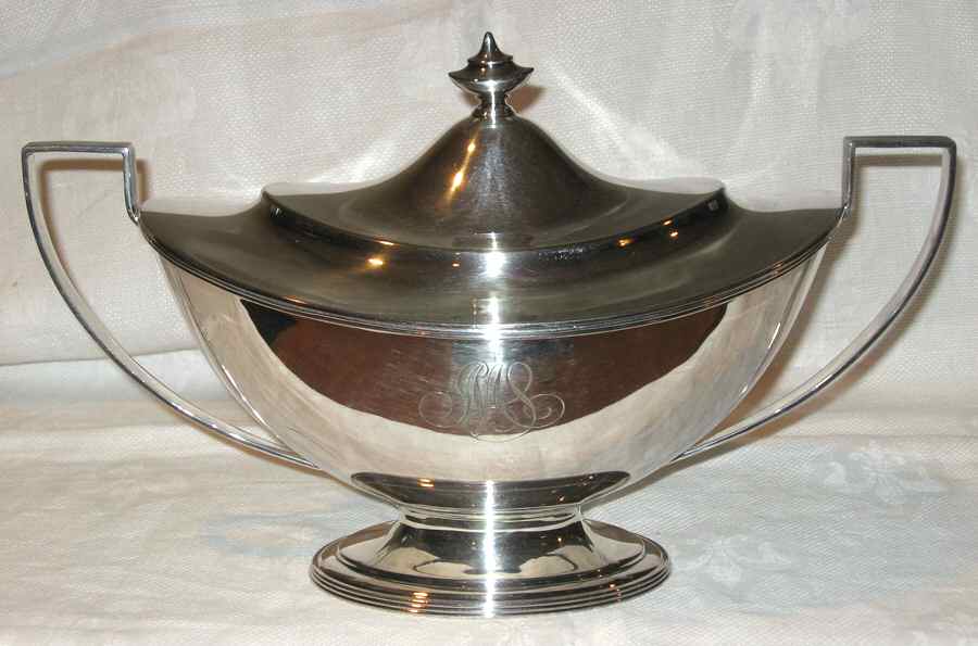 03475 (Silverplate, Hollowware) Oval Covered Vegetable by Gorham Silver-1