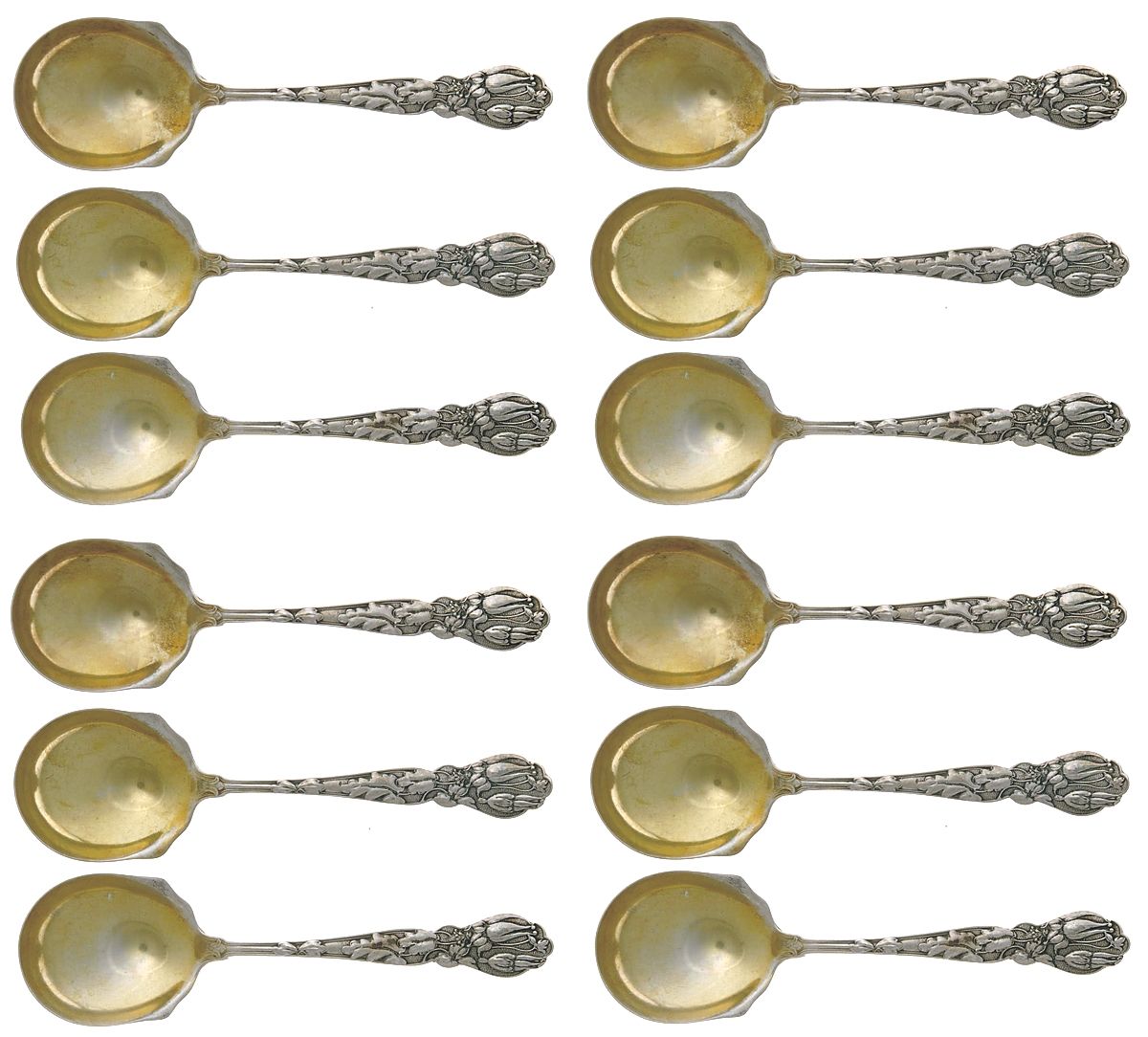 H368 (Sterling) Ice Cream Spoon - Set of 12 by Gorham Silver-1