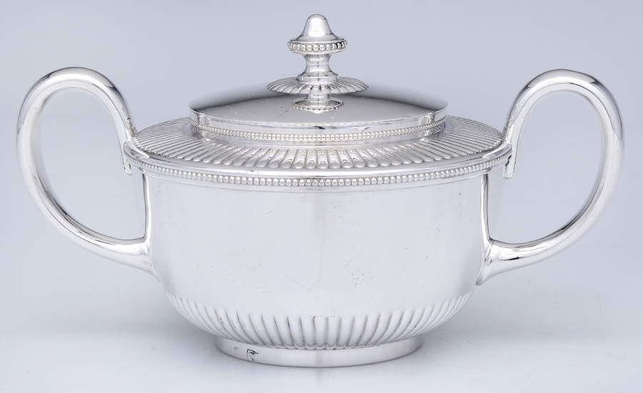0860 (Silverplate, Hollowware) Sugar Bowl & Lid by Gorham Silver-1