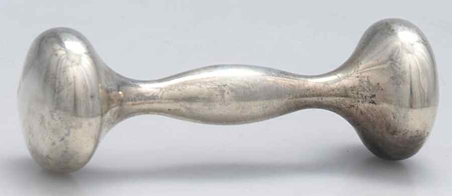 1827 (Sterling, Hollowware) Baby Rattle by Gorham Silver-1