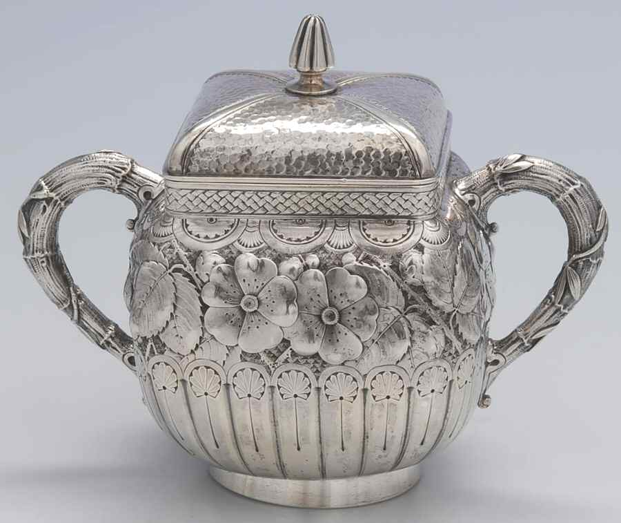1580 (Sterling, Hollowware) Sugar Bowl & Lid by Gorham Silver-1