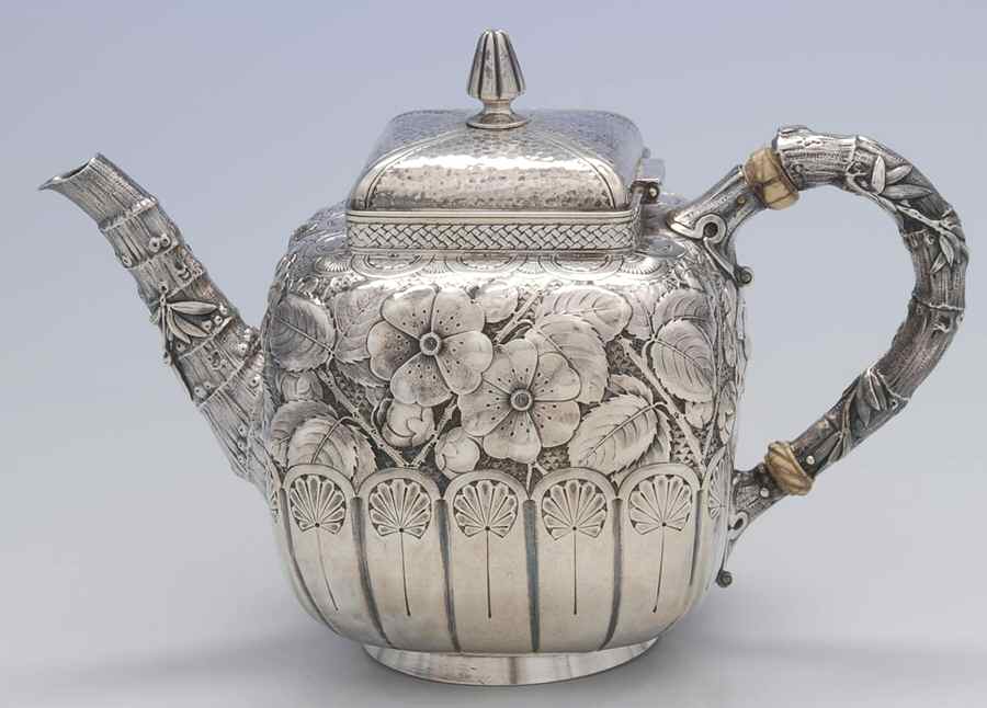 1580 (Sterling, Hollowware) Teapot by Gorham Silver-1