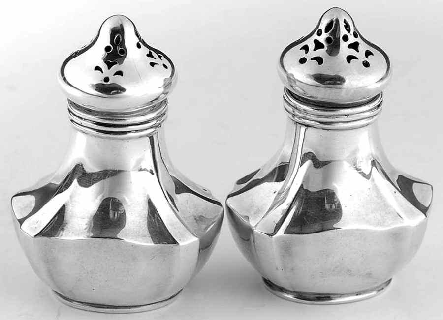 A8398 (Sterling, Hollowware) Individual Salt and Pepper Set by Gorham Silver-1