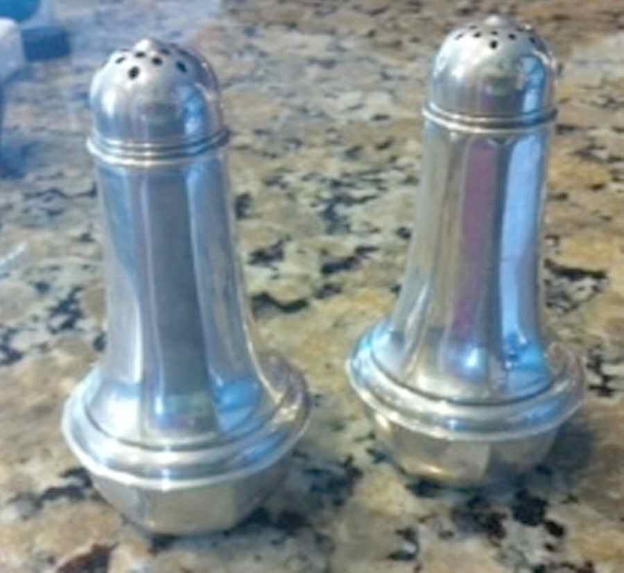 A41651 (Sterling, Hollowware) Salt and Pepper Set by Gorham Silver-1